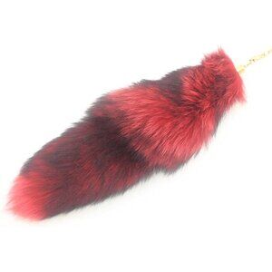 ⚡Huge and Fluffy Colored Fox Tail Fur Cosplay Toy Handbag Accessories Key Chain